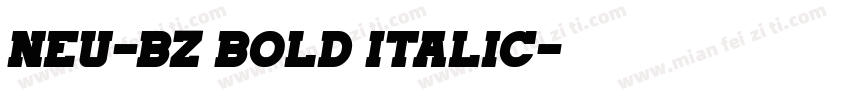 NEU-BZ Bold Italic字体转换